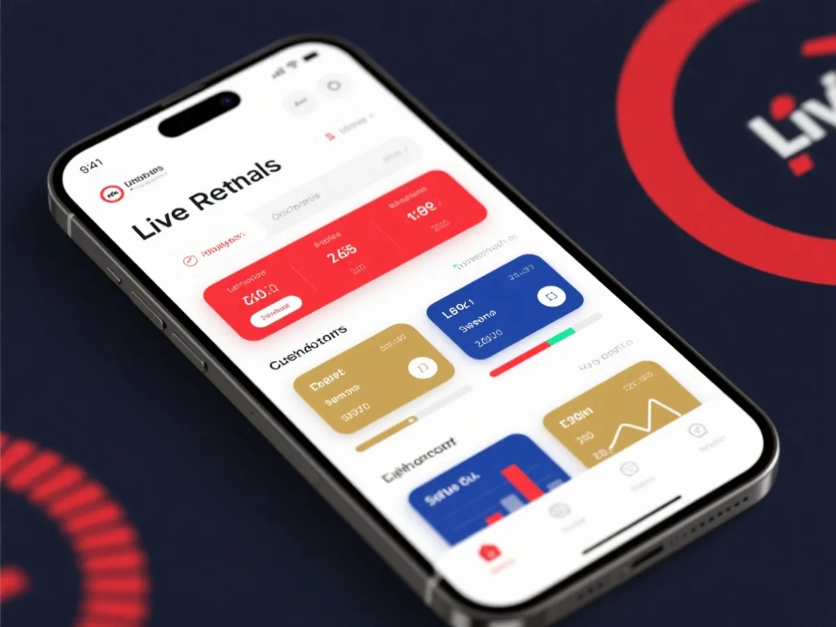 行動裝置友善的直播結果資訊介面示意圖